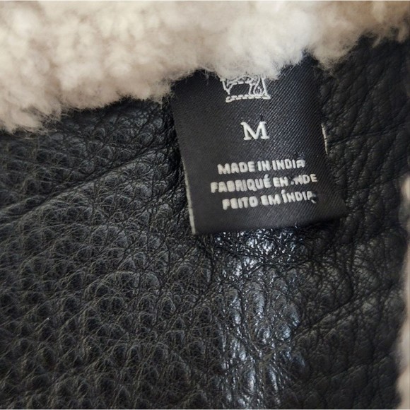 Scotch & Soda women's sheep hair and leather jacket size medium - Picture 8 of 16